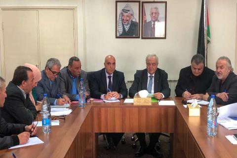 جانب من الاجتماع هل سيتم رفع الحد الأدنى للأجور في فلسطين قريباً؟
