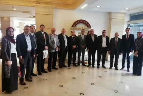 جانب من الزيارة بعثة تجارية فلسطينية تختم زيارتها للأردن