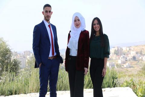 طلبة جامعة بيرزيت الفائزون في المسابقة ثلاثة من طلبة بيرزيت يتأهلون لتحدي العرب في دبي