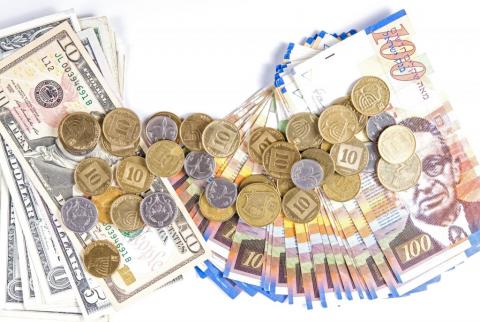 ارتفاع الشيقل بنسبة 7.5% مقابل الدولار في عام 2020