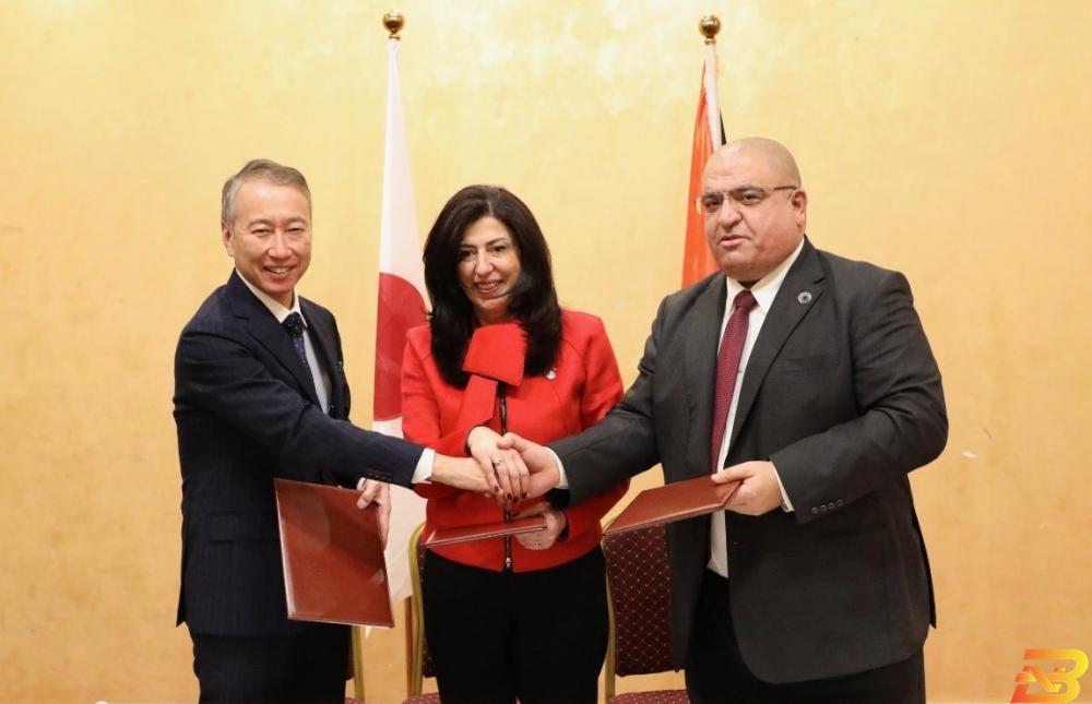 جانب من حفل الإطلاق إطلاق البرنامج الياباني للمساعدة المالية للمستثمرين بمدينة أريحا الصناعية