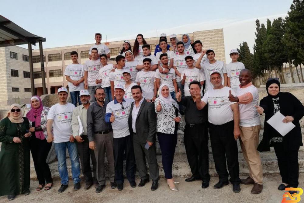 جانب من اختتام المخيم بنك فلسطين يرعى مخيم العمل التطوعي الأول في عصيرة الشمالية